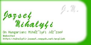 jozsef mihalyfi business card